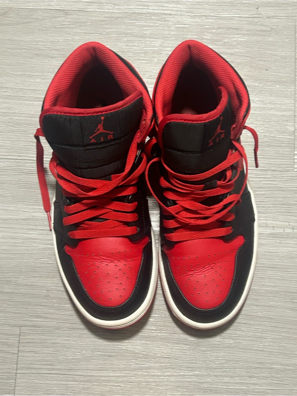 Nike Men’s High-Top Sneakers in Black and Red